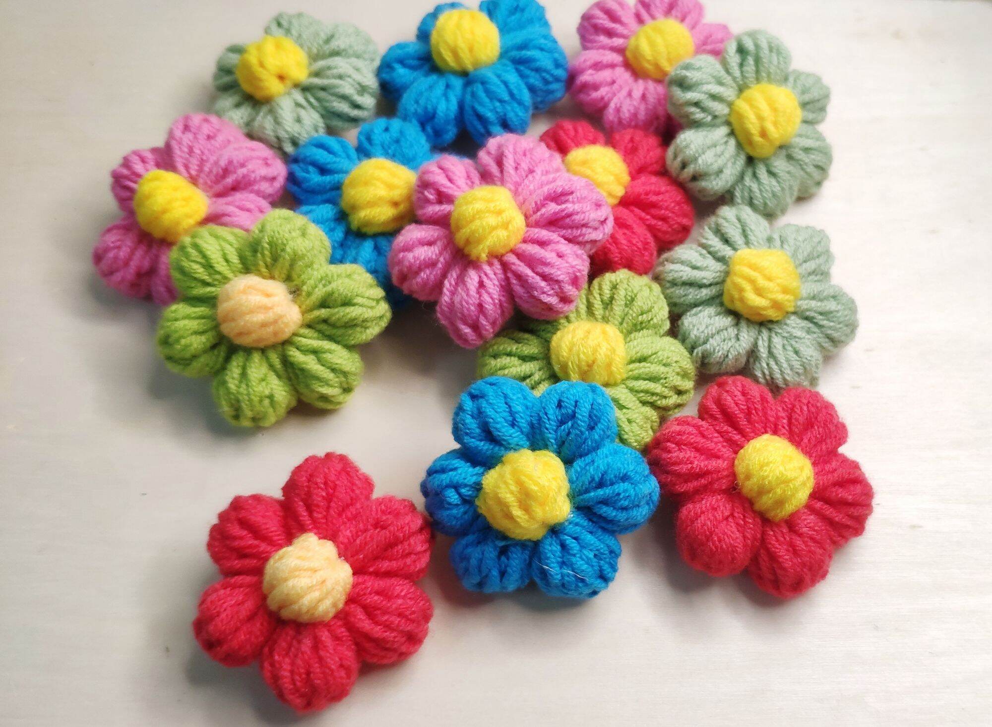 Pin cài áo/túi xách Hoa Len handmade