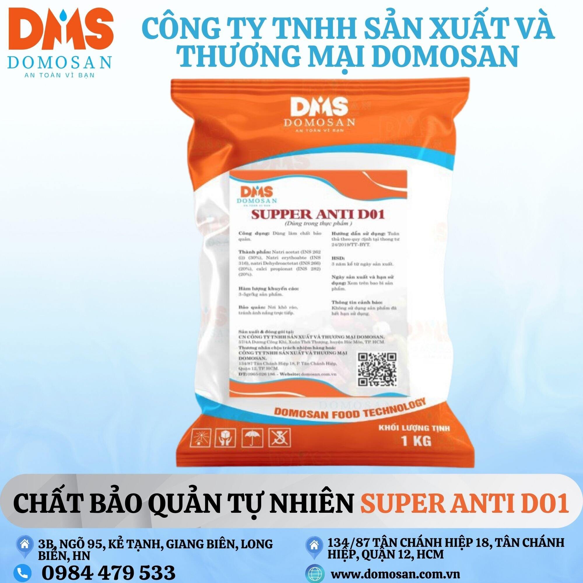 1kg phụ gia bảo quản thực phẩm-> dùng cho bánh trung thu<supper anti d01