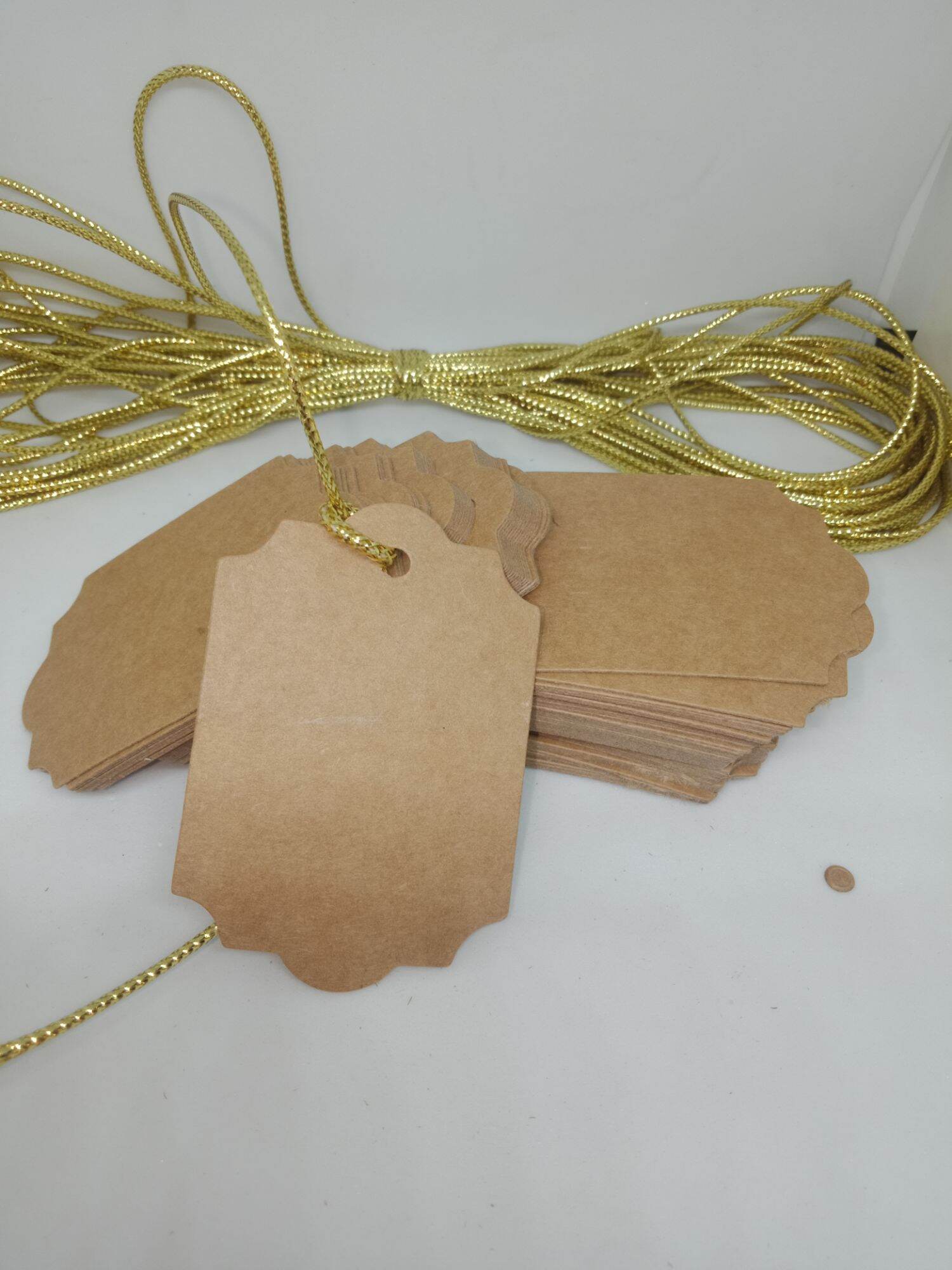 Tag trơn giấy kraft-100 cái +20m dây