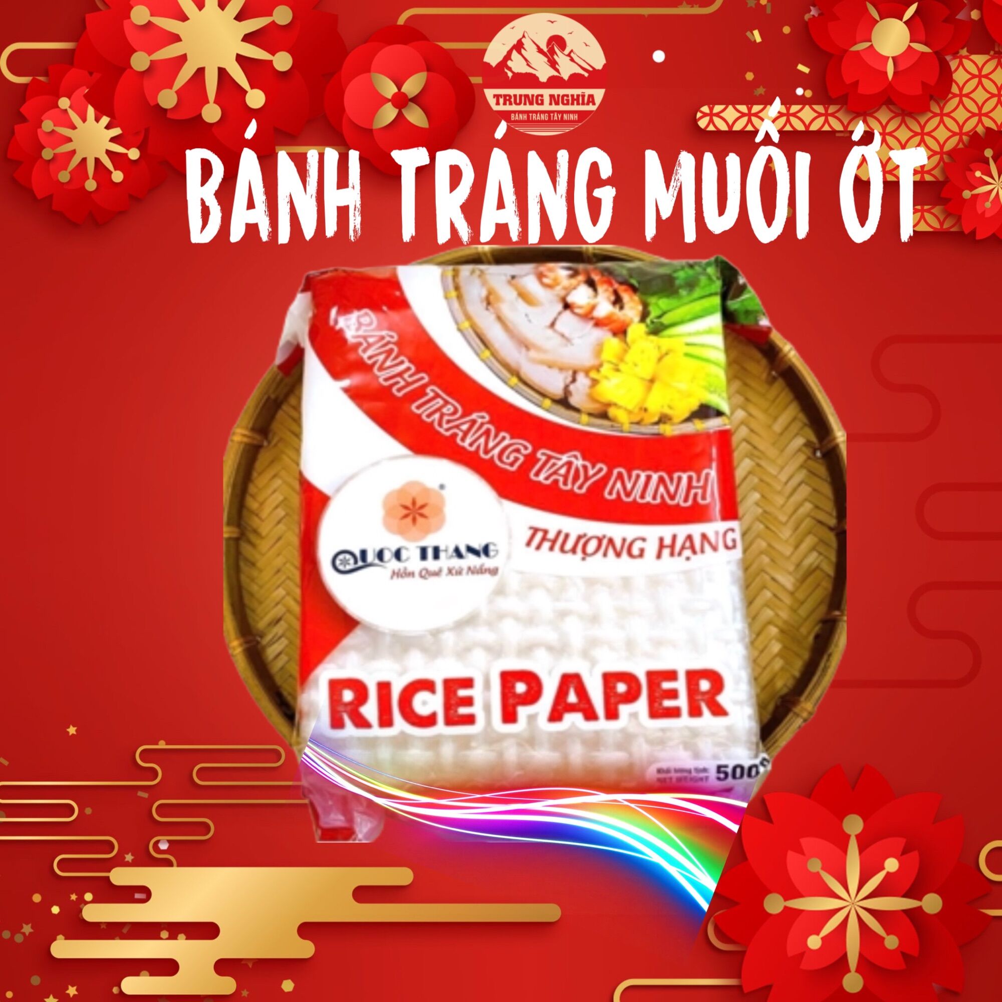 [500g] Bánh Tráng Muối Ớt Siêu Ngon! Trung Nghĩa