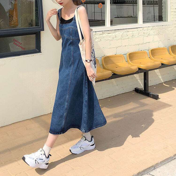 Mua Yếm Váy Jean Dáng Dài đầm Yếm Bò Nữ Phong Cách Hàn Quốc  Yeep