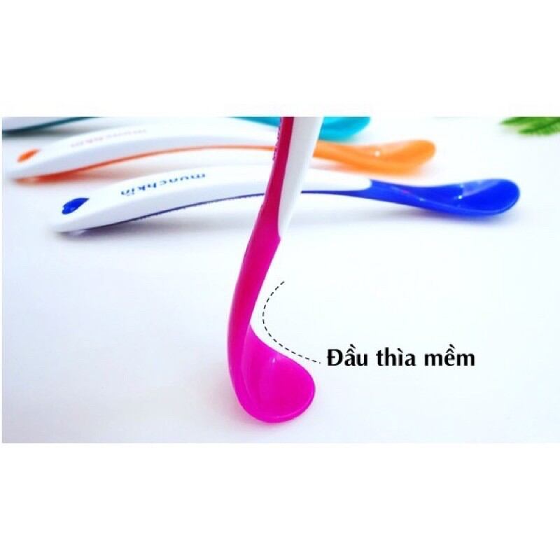 Thìa ăn dặm silicon báo nóng Munchkin Mỹ
