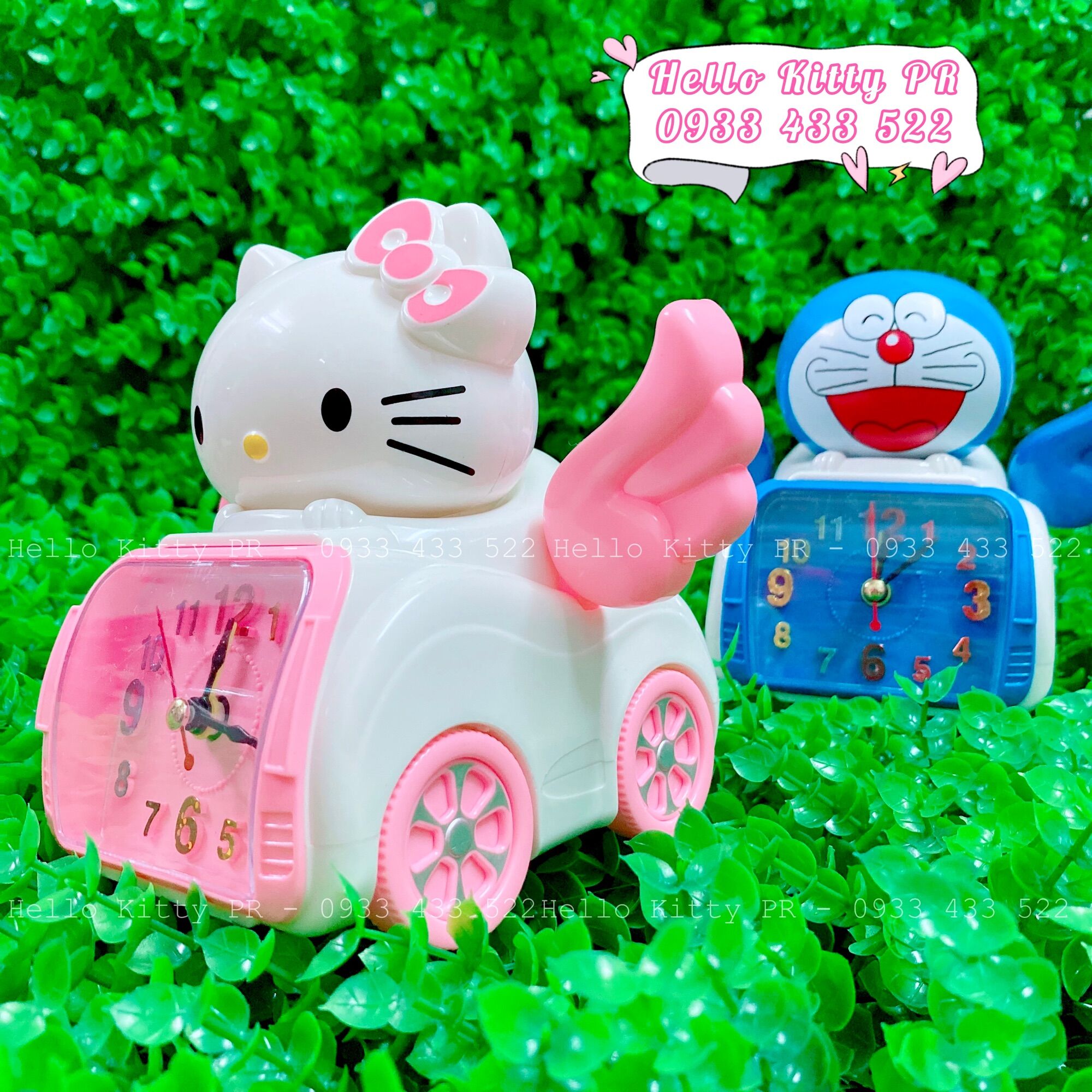 Đồng hồ báo thức Hello Kitty Doremon Doraemon