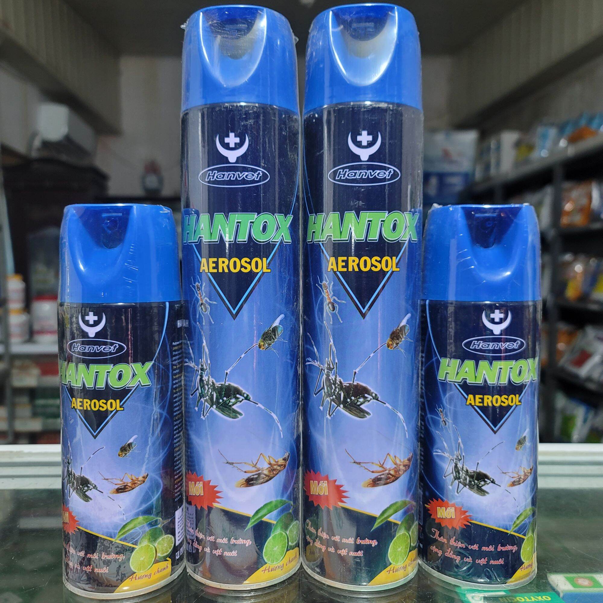 Bình xịt muỗi, ruồi, kiến, gián Hantox aerosol ( 400ml và 600ml)