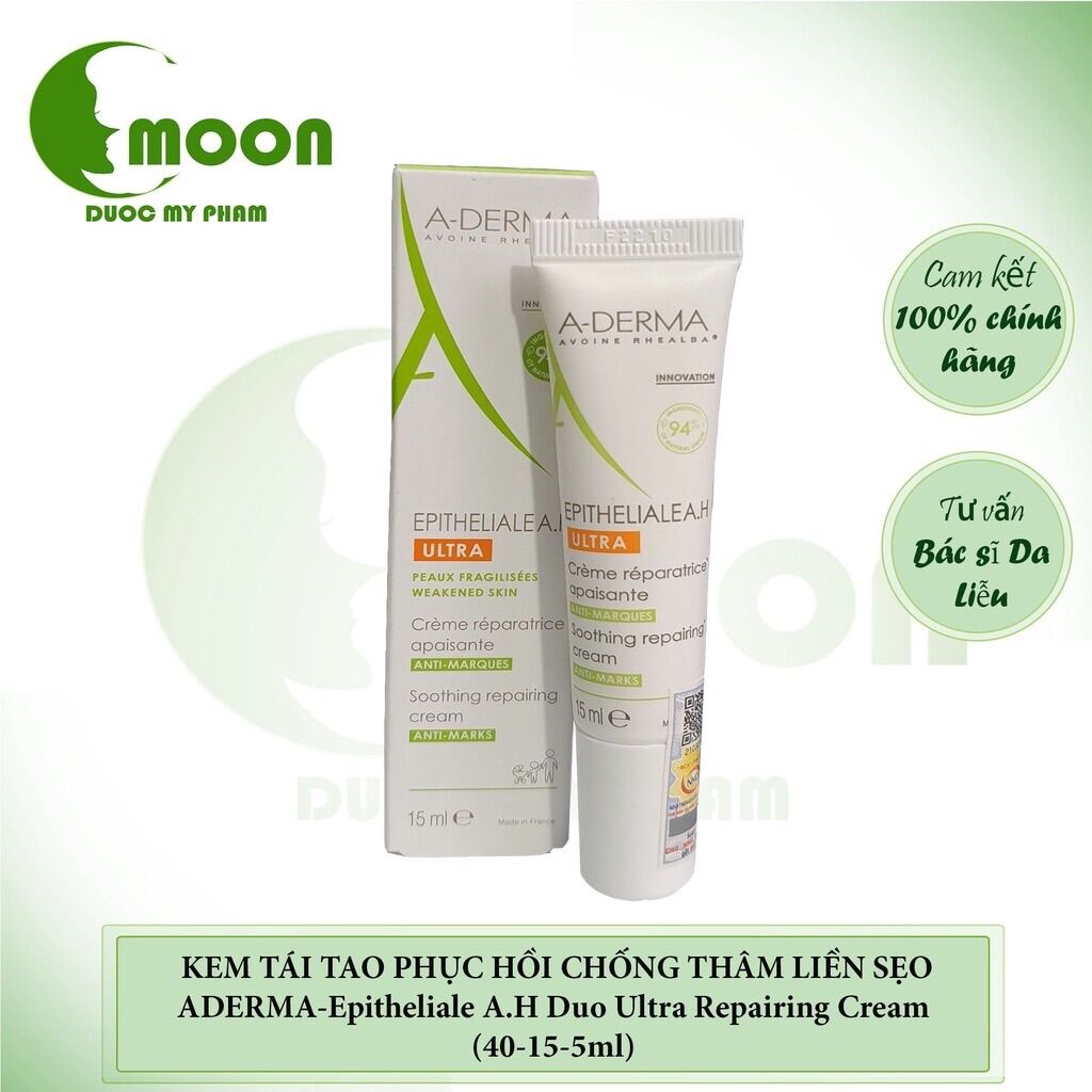 [Hcm]{Chính Hãng100%} Kem Tái Tao Phục Hồi Chống Thâm Liền Sẹo Aderma - Epitheliale A.h Duo Ultra Repairing Cream (40 - 15Ml)