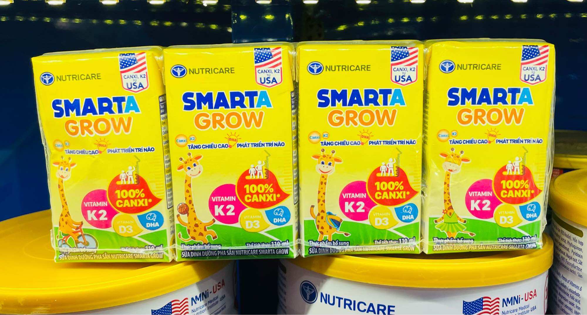 (Date 11/2024, Có Quét Mã Trúng Vàng)Thùng sữa công thức pha sẵn Nutricare Smarta Grow 180ml