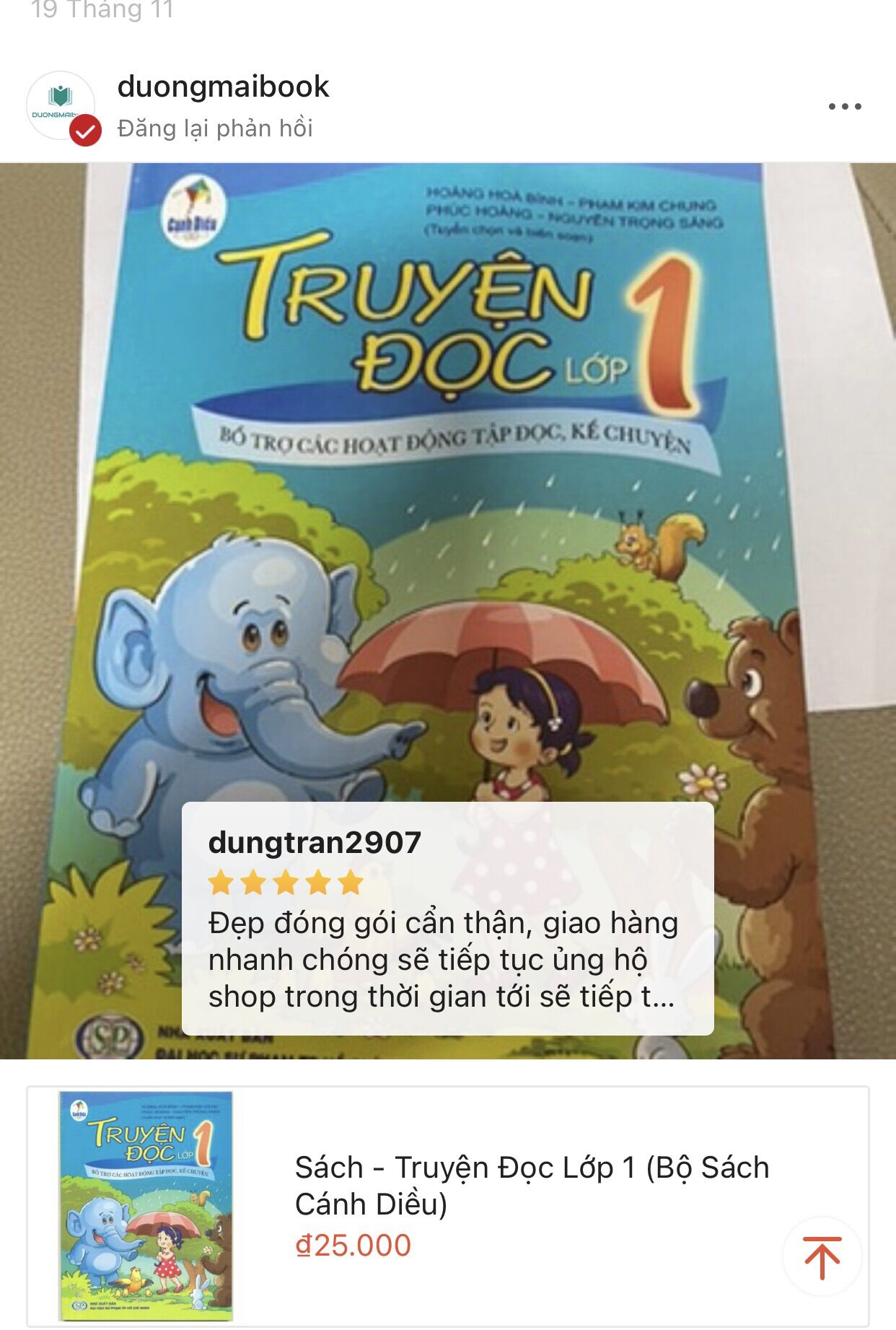Sách - Truyện Đọc Lớp 1 (Bộ Sách Cánh Diều) bán kèm 2 viên tẩy