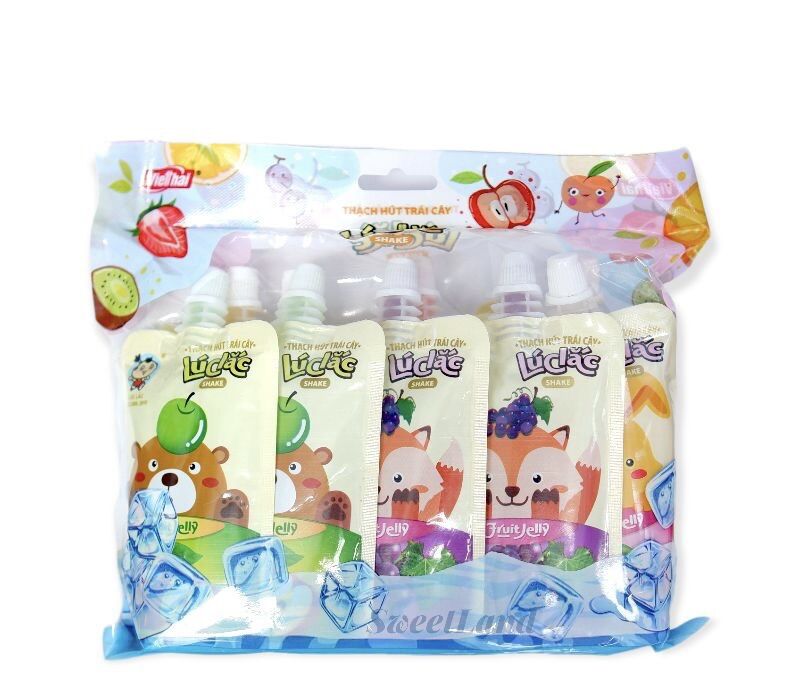 COMBO 5/10 GÓI THẠCH HÚT LÚC LẮC VỊ TRÁI CÂY(NGẪU NHIÊN)