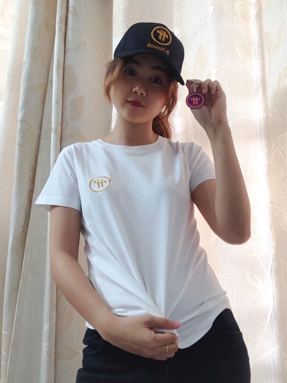 Nón lưỡi trai Thêu Logo Pi Network  Cực kỳ Cao Cấp