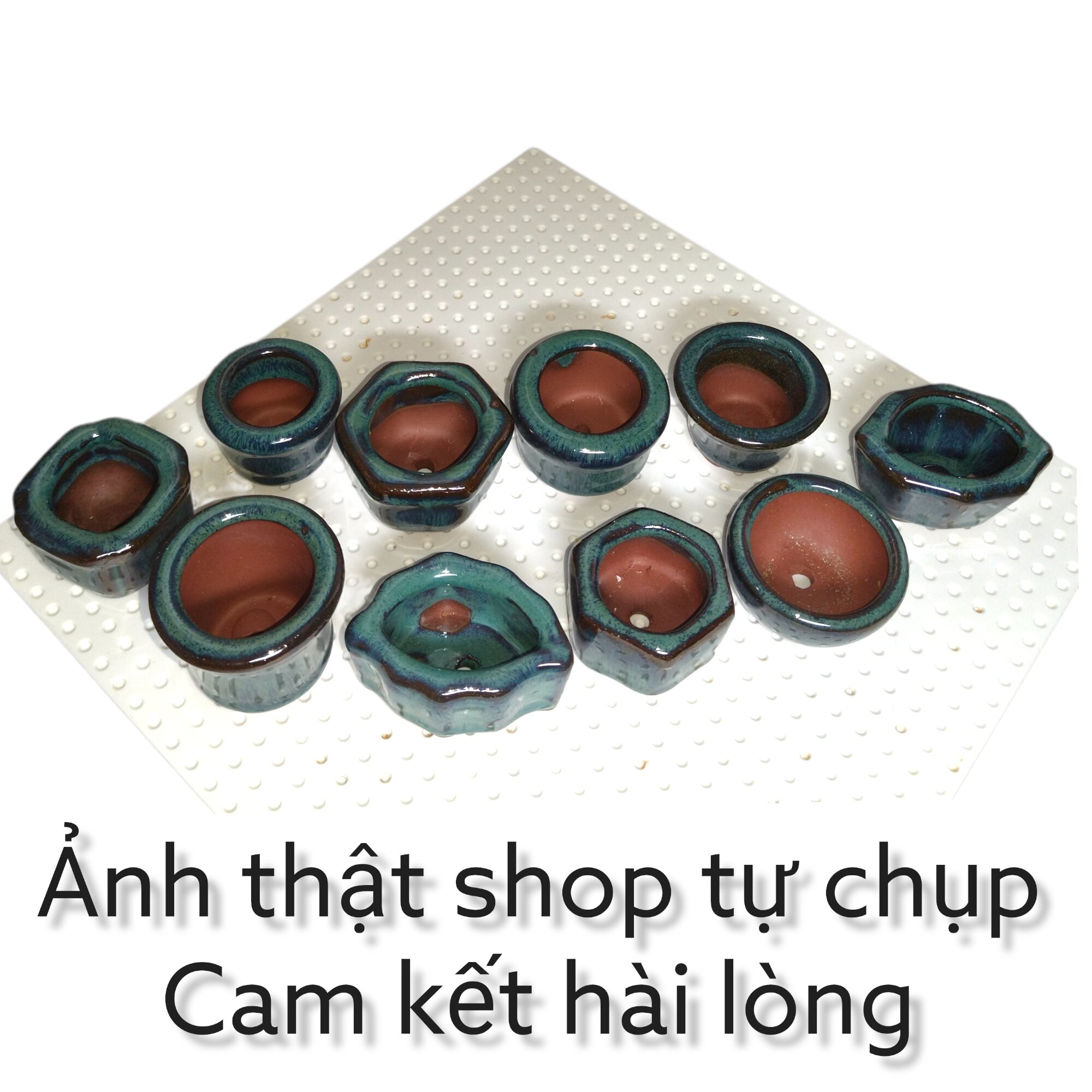 CHẬU BONSAI MINI, COMBO CHẬU SIÊU MINI 10 cái [ có thể thay đổi mẫu tuỳ đợt hàng ]