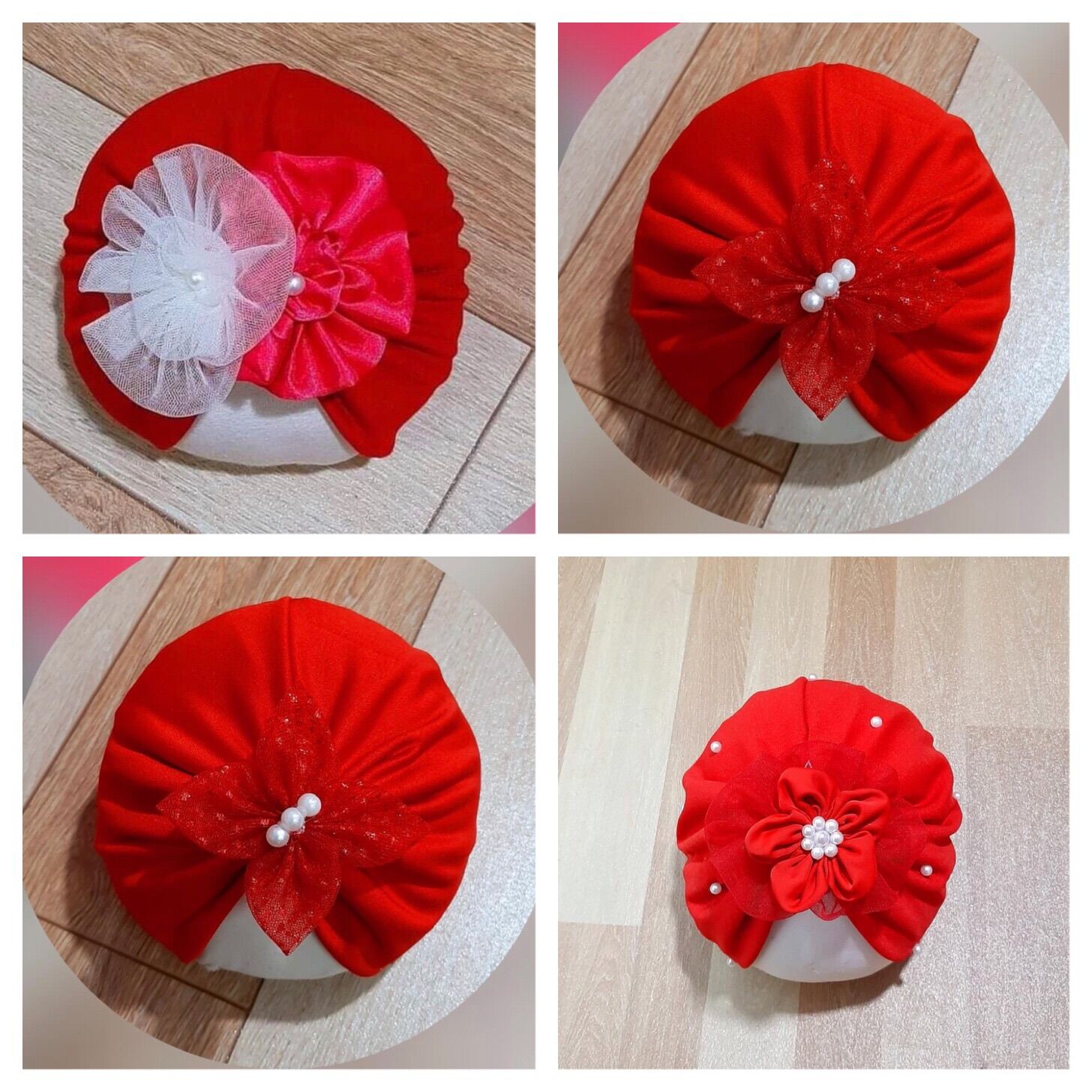 Mũ turban cho bé gái 0 - 15 tháng hàng đẹp - có size