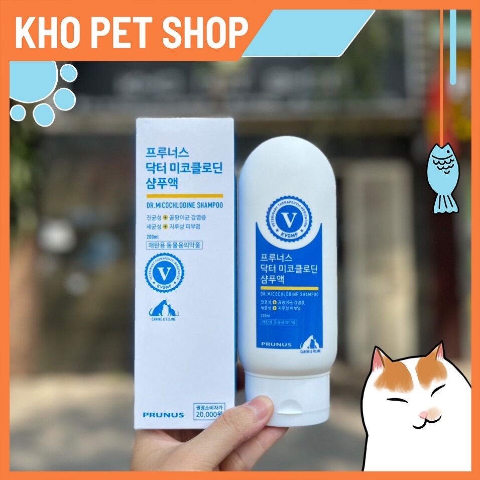 SỮA TẮM NẤM DA CHO CHÓ MÈO PRUNUS SHAMPOO 200ml