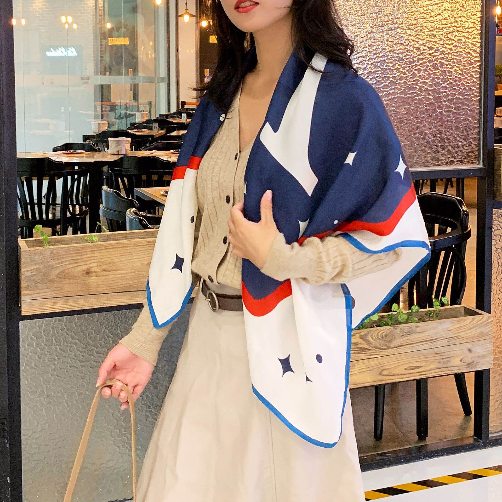 Khăn lụa quàng cổ 90x90cm , khăn lụa dài, khăn choàng lụa, khăn choàng dáng dài cao cấp, khăn mùa đông cho nữ- Quà tặng ý nghĩa cho phái đẹp K-13