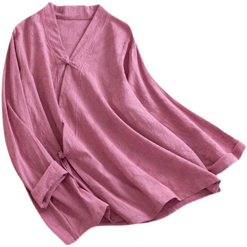 Áo Sơ Mi Hanfu Phong Cách Mới Mùa Xuân Hè 2022 Áo Vest Pha Lanh Cotton Cổ Điển Phong Cách Trung Hoa Cổ Điển Dành Cho Nữ
