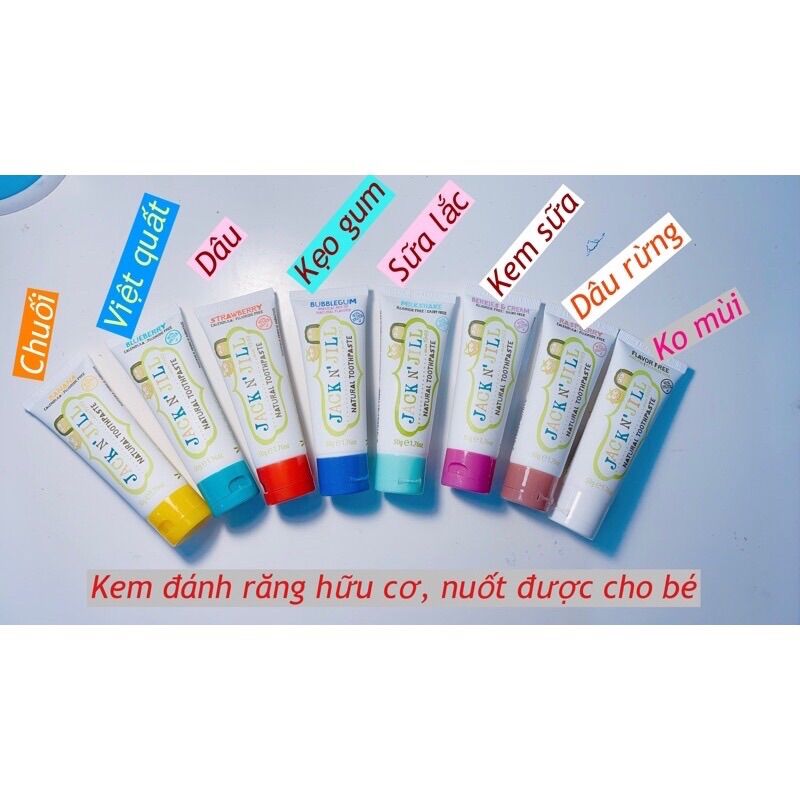 Kem đánh răng JACK N JILL Úc cho bé