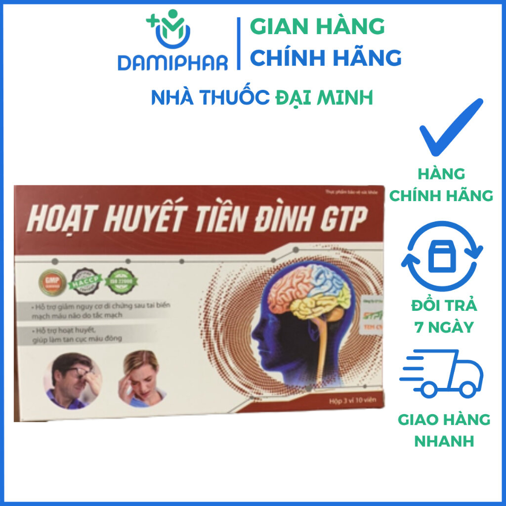 Viên Uống Hoạt Huyết Tiền Đình GTP 30 Viên