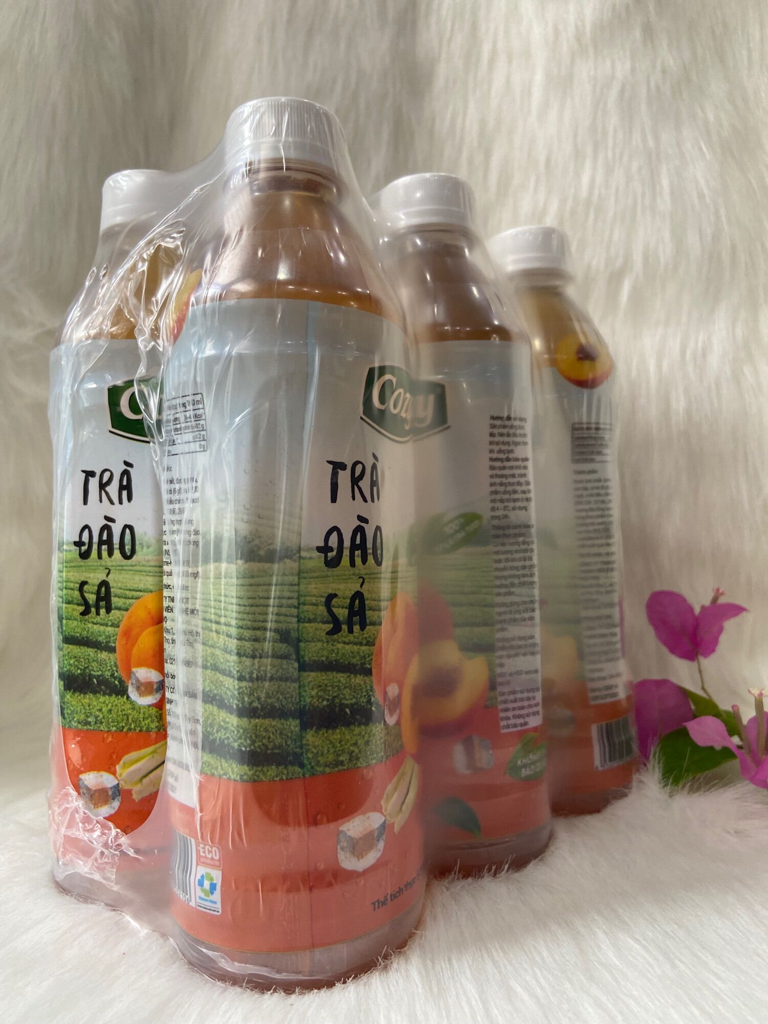 1 Thùng COZY Trà Đào Sả  /24 Chai *455ml