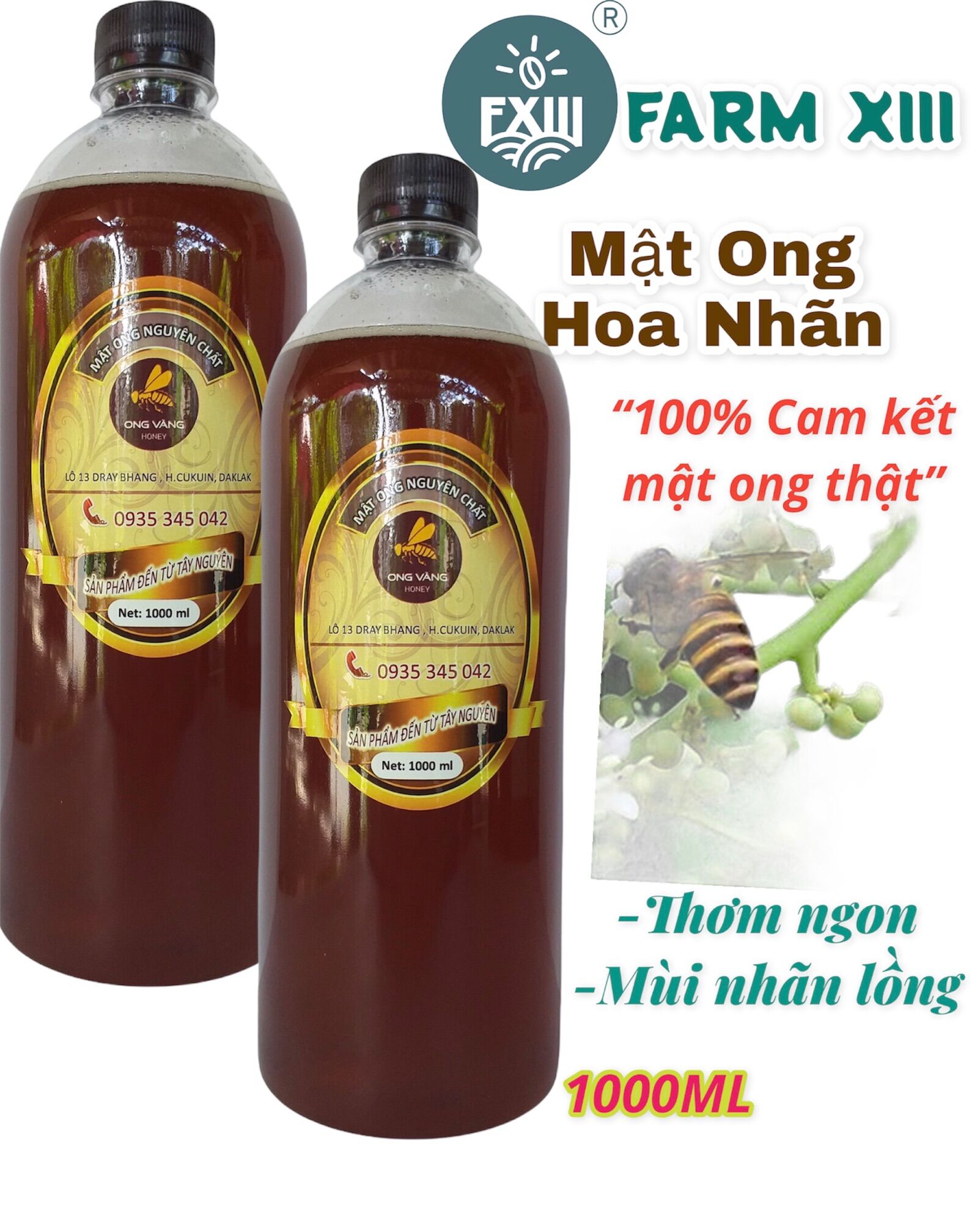 Mật ong hoa nhãn hưng yên - cam kết nguyên chất 100%