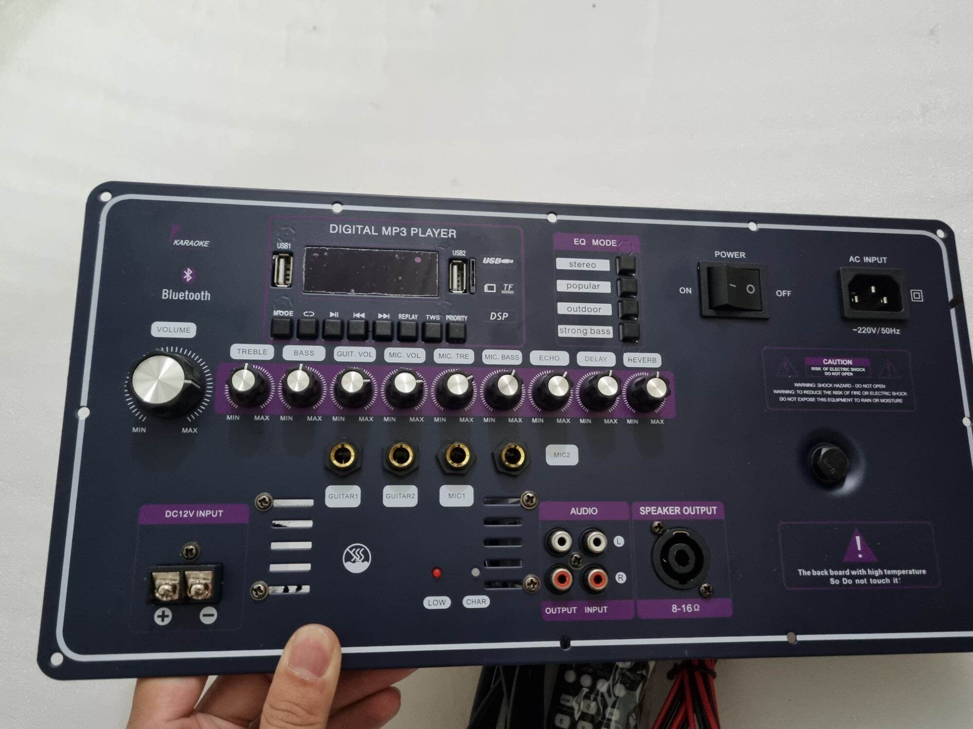Board mạch loa kéo 4 tấc đôi công suất lớn