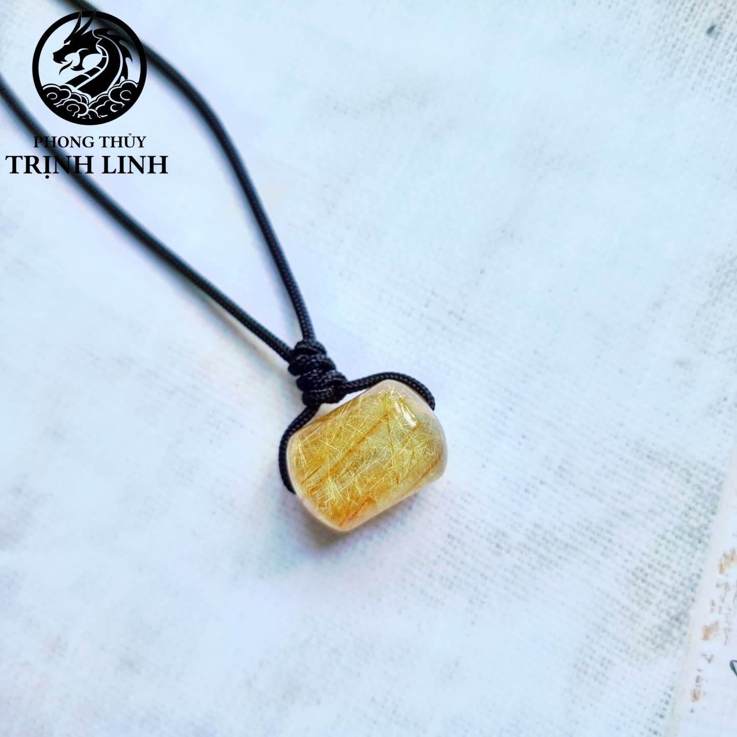 VÒNG CỔ LU THỐNG THẠCH ANH TÓC VÀNG DÂY KHÓA SIÊU BỀN