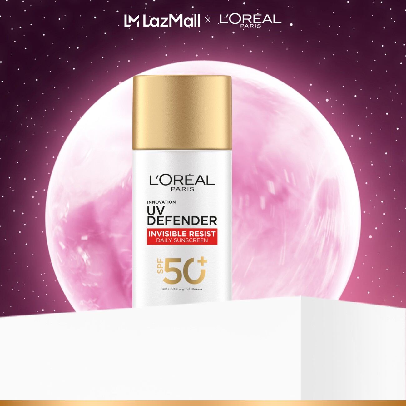 Sữa Chống Nắng Phổ Rộng Vô Hình Thoáng Da, Kháng Mọi Tác Động UV Invisible Resist SPF 50+ PA++++ L’Oréal Paris 50ml