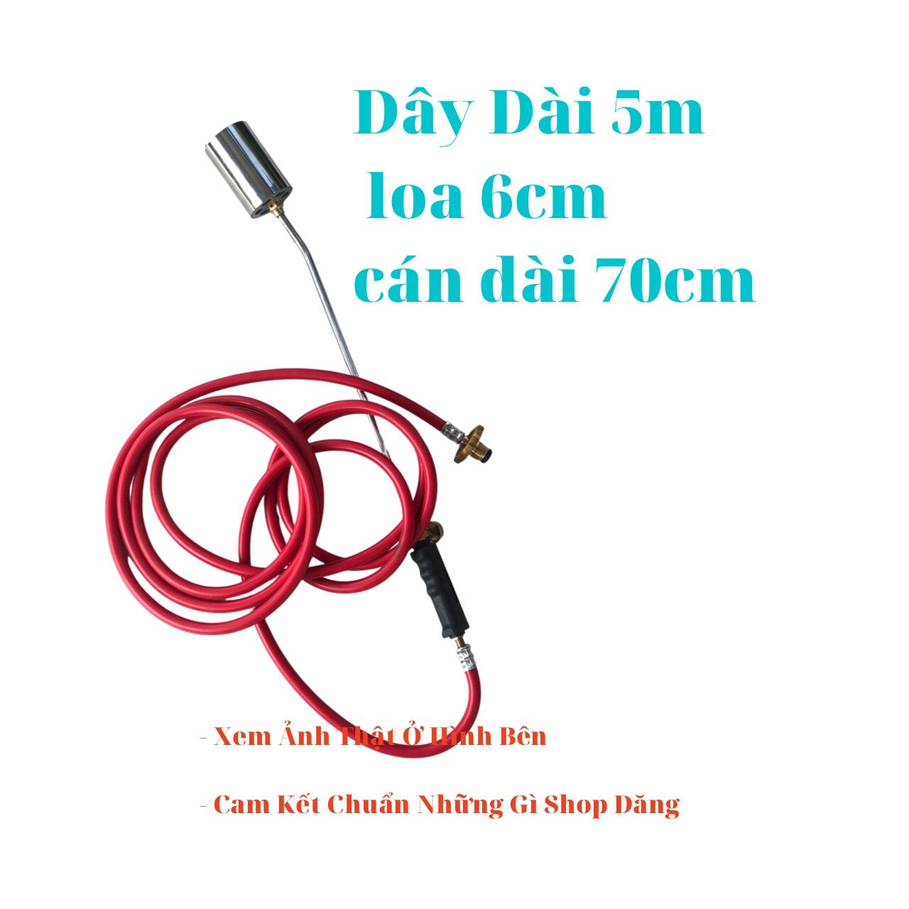 Khò gas cỡ đại thui trâu bò dây dài 5m, 3m cao cấp