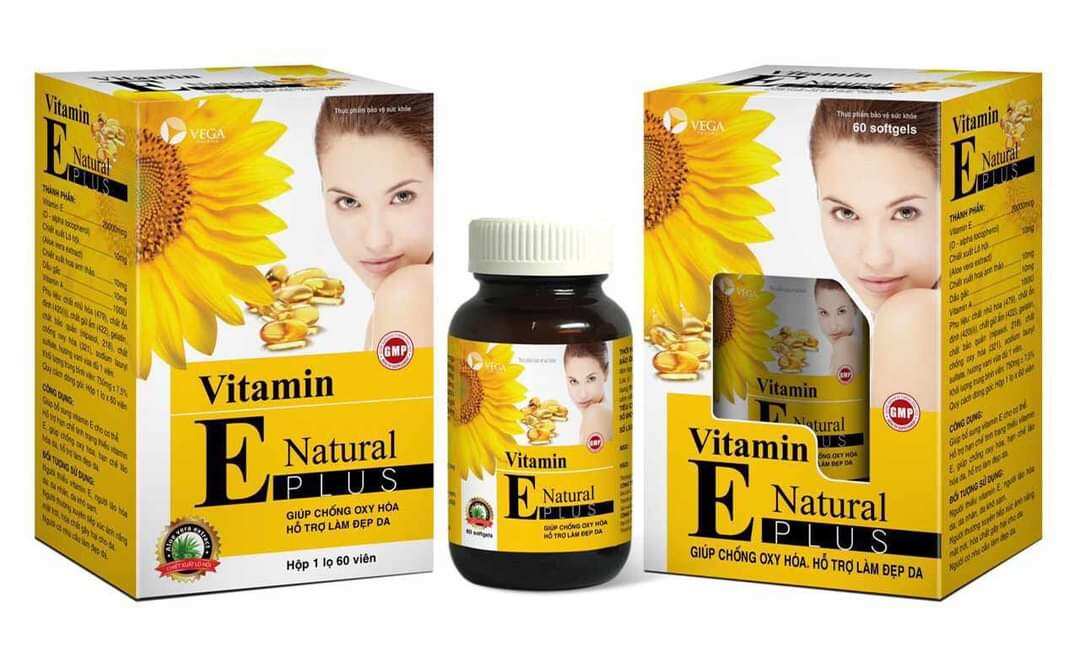 Vitamine E Natural Plus viên uống đẹp da