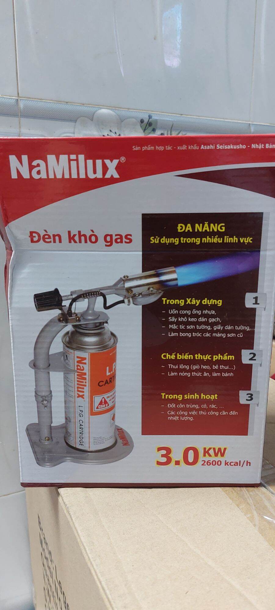 Đèn khò gas có chân đế namilux 191