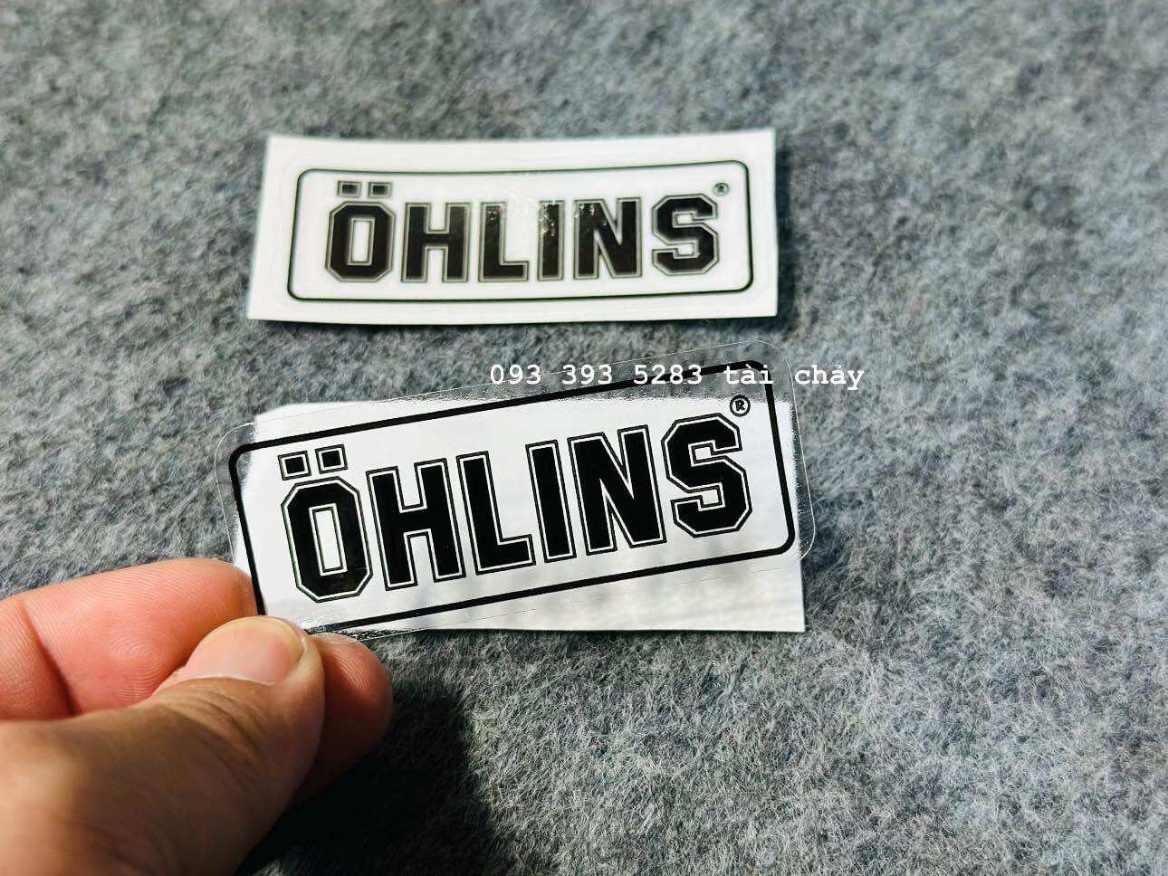 [ 1 MIẾNG ] TEM OHLINS ĐEN TRONG SUỐT DÁN BÌNH DẦU VÀ NHIỀU VỊ TRÍ KHÁC