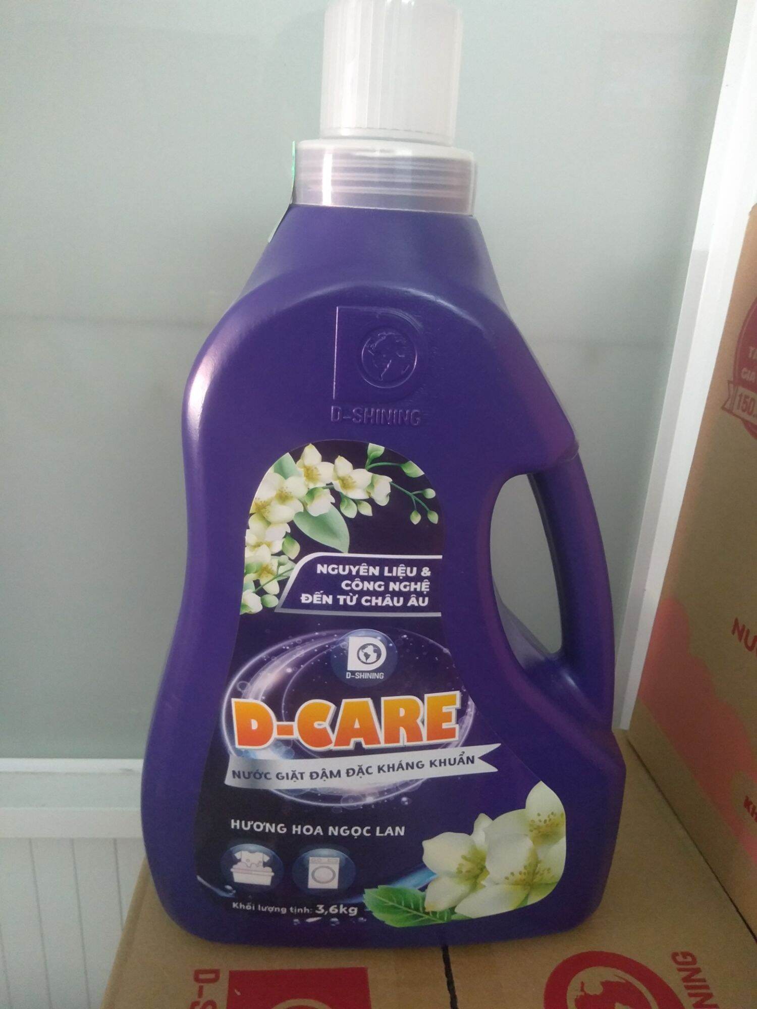 Can nước giặt đậm đặc kháng khuẩn D-care hương ngọc lan 3.6kg