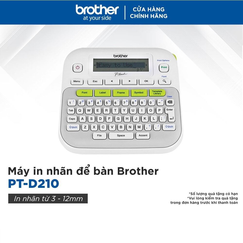 Máy in nhãn để bàn Brother PT-D210