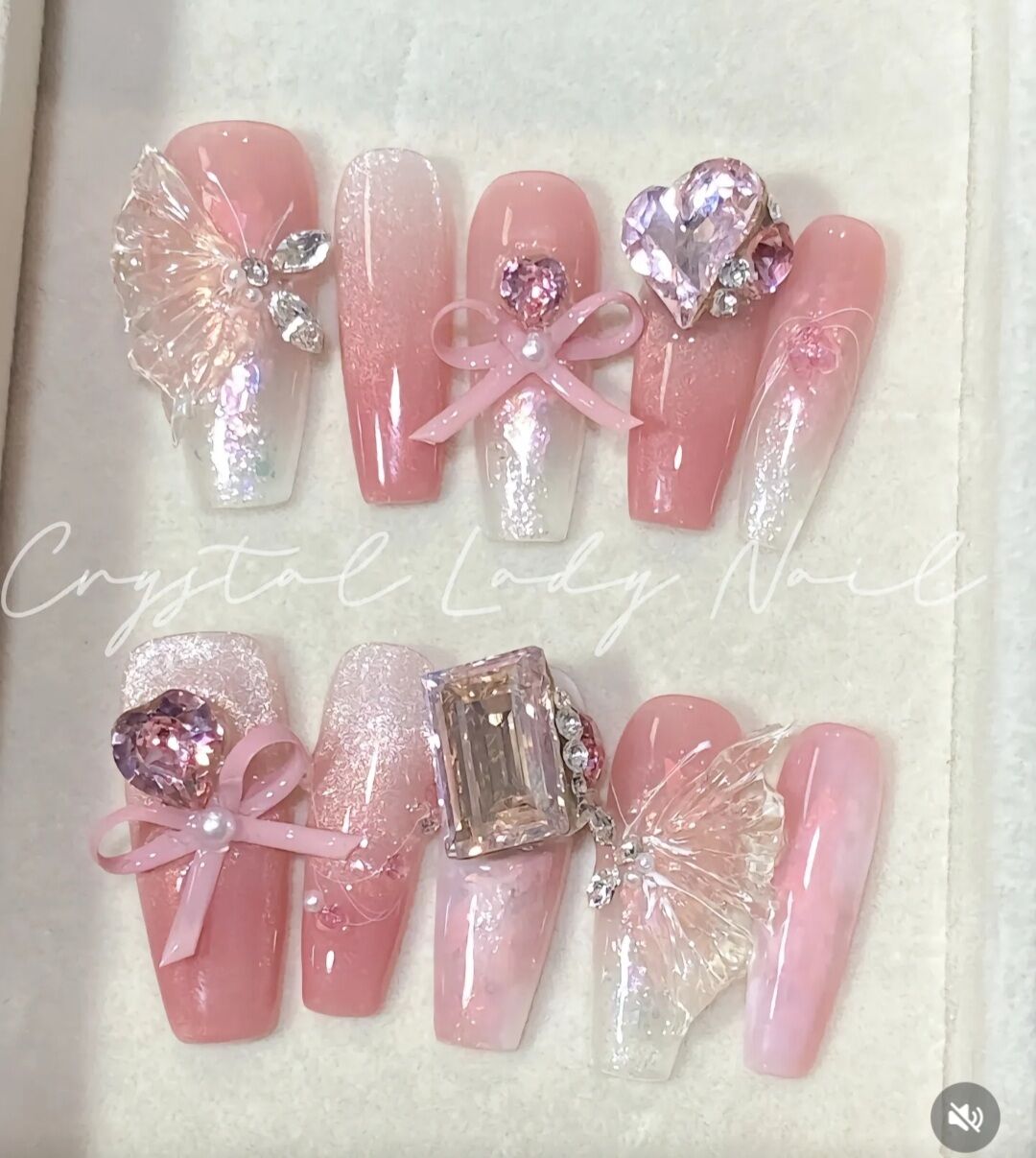 Nailbox thiết kế, gắn nơ xinh-98