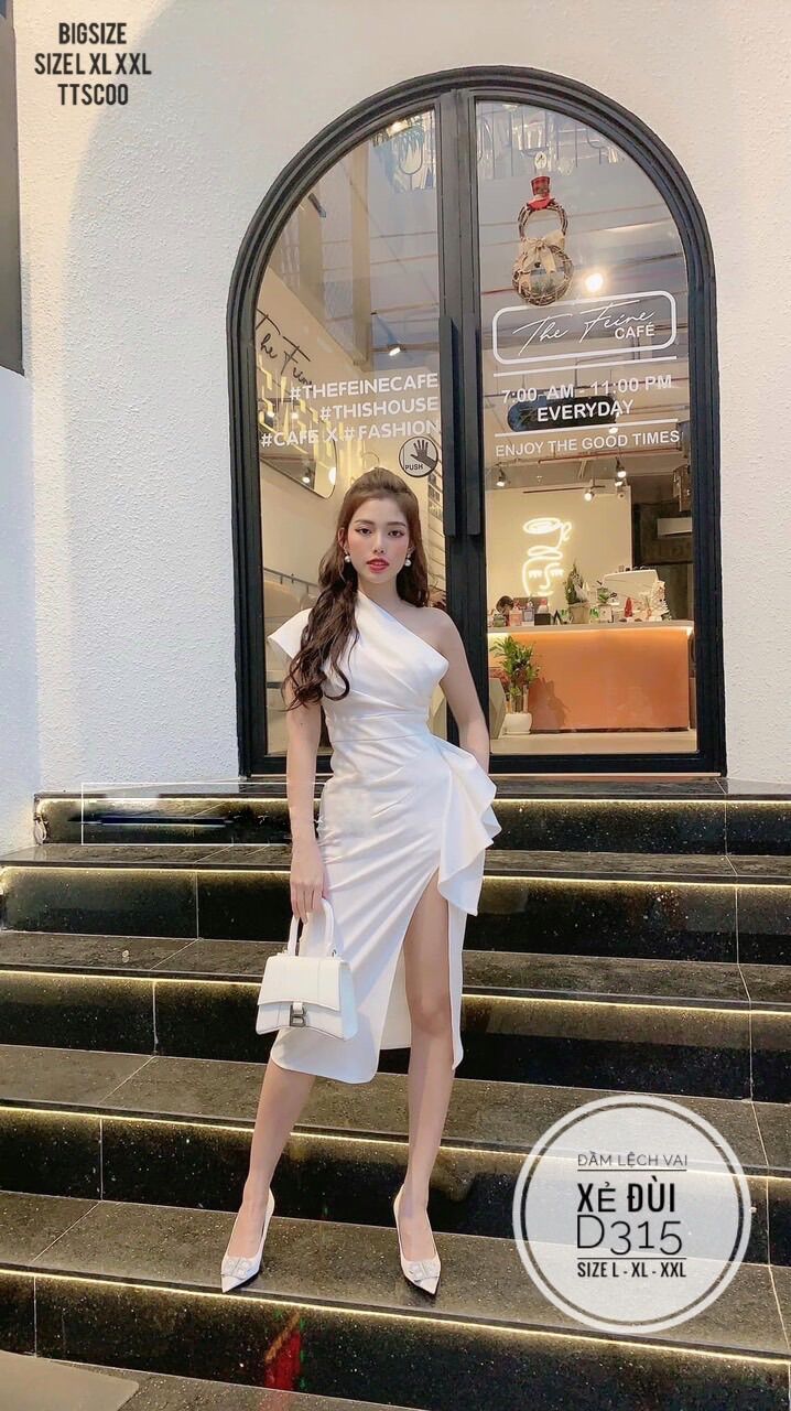 Bigsize 60- 90kg ĐẦM LỆCH VAI XẺ ĐÙI