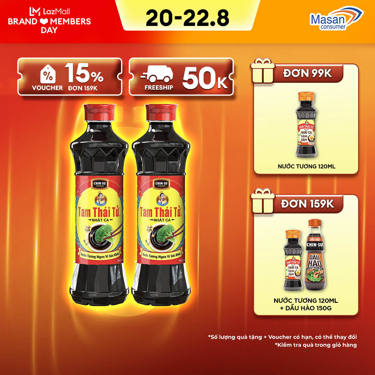 Combo 2 nước tương tam thái tử nhất ca 500ml