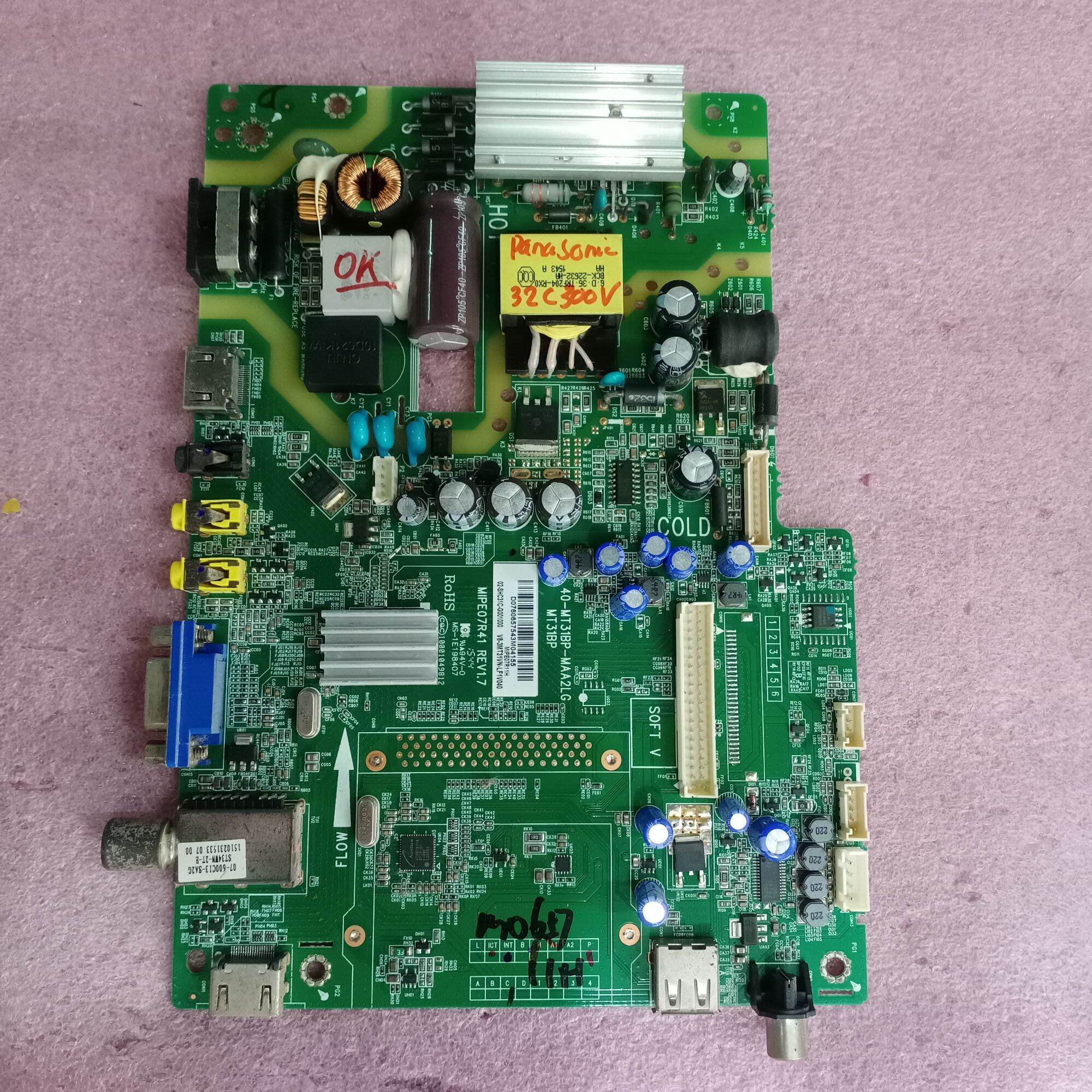 Bo mạch tivi Panasonic 32C300V,bo xử lý, khiển chung nguồn, main chính, chủ