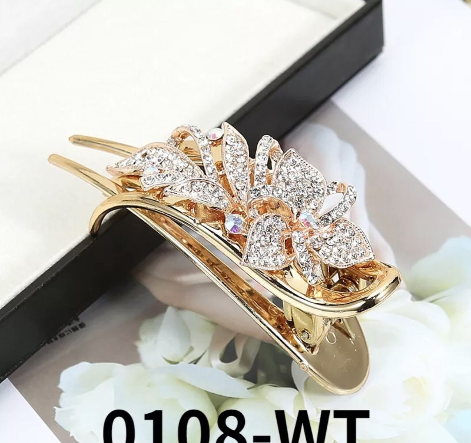 Kẹp mỏ vịt đính đá