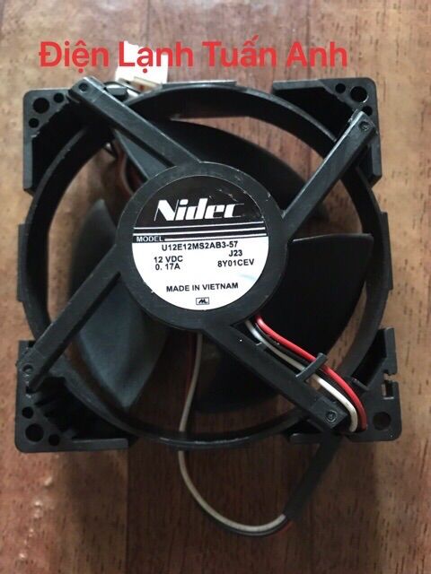 Quạt tủ lạnh 3 dây 12VDC 9cm*9cm