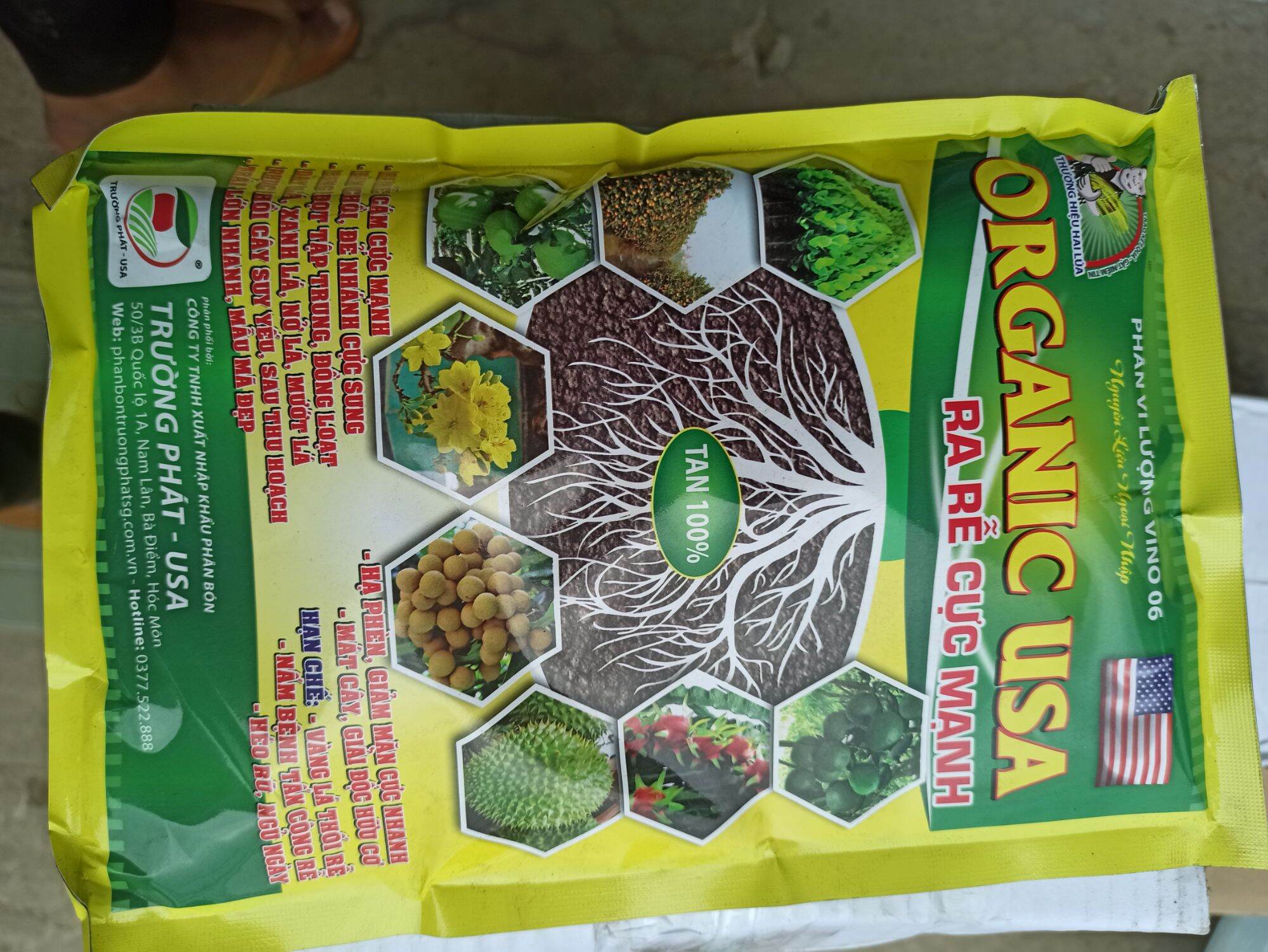 [Phân bón ORGANIC USA 1kg] Ra rễ cực mạnh