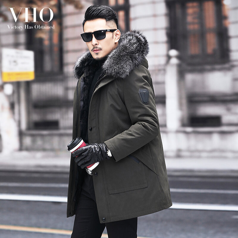 Trang Phục Parka Áo Khoác Lót Lông Chồn Có Thể Tháo Rời Dáng Dài Vừa Liền