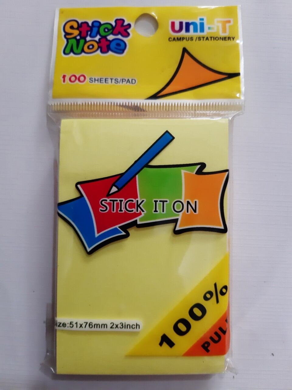 2 xấp giấy note vàng 3*2