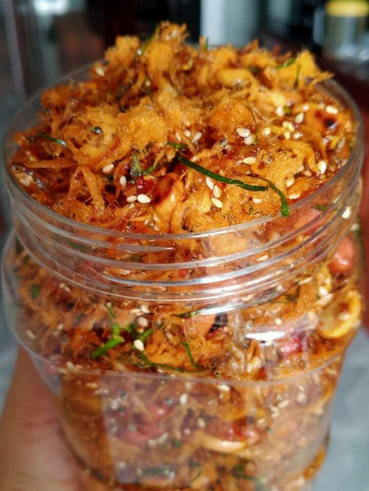 Cá mờm sữa rim lạc chà Bông heo mọi