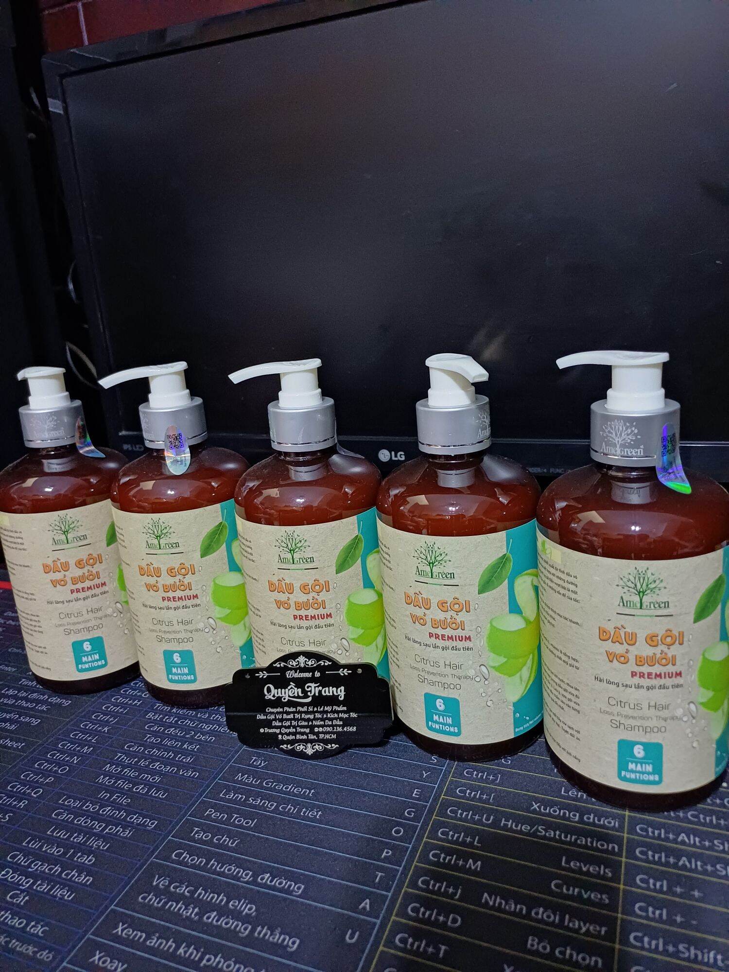 Dầu gội vỏ bưởi ngăn ngừa rụng tóc và kích mọc tóc cao cấp AmeGreen 600ml