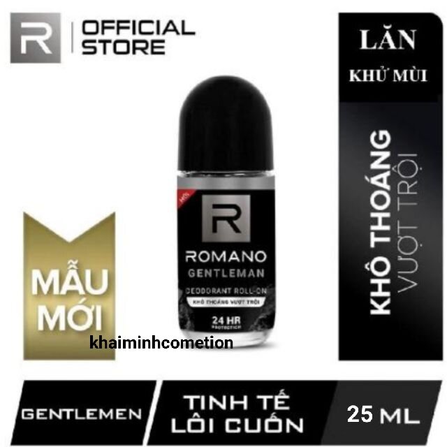 Lăn khử mùi Romano Gentleman 25ml MỚI
