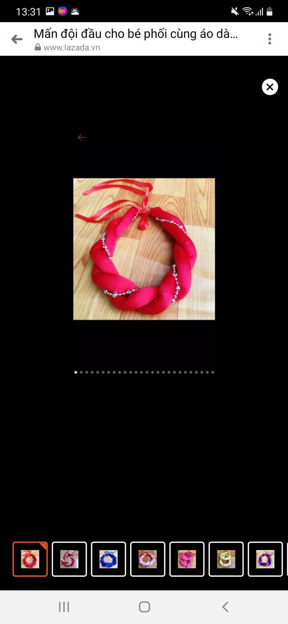 Mấn đội đầu cho bé phối cùng áo dài