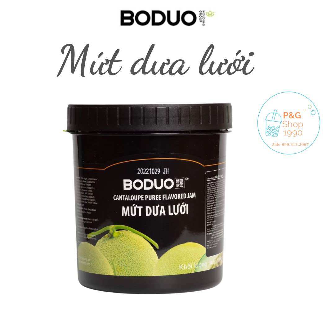 Mứt dưa lưới Boduo hộp 1kg3