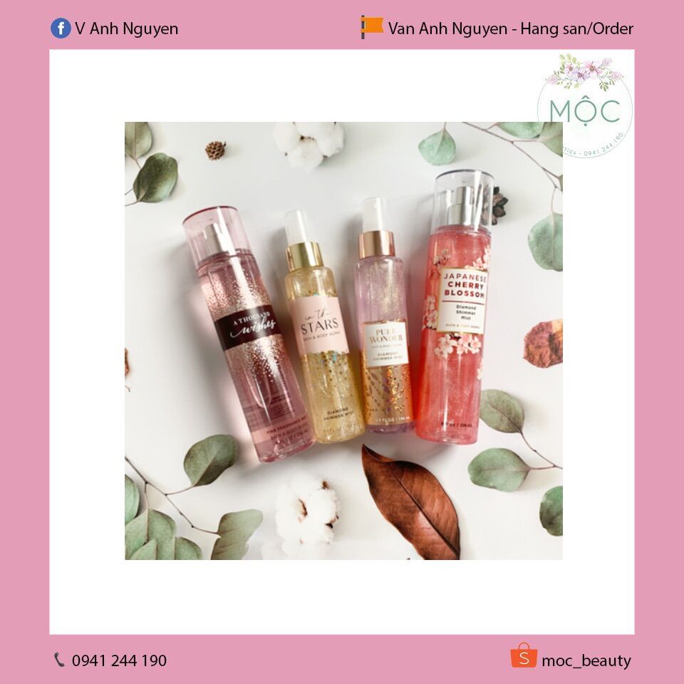 Xịt Body Bath&Body Works các mùi