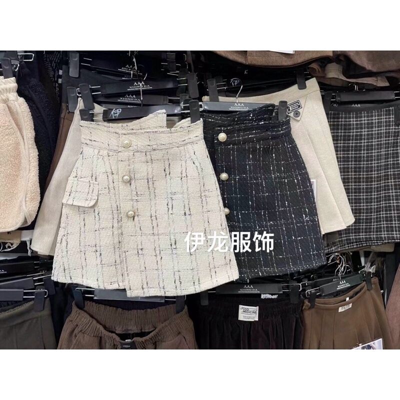 quần váy,quần váy dạ phối 3 cúc ngọc 675