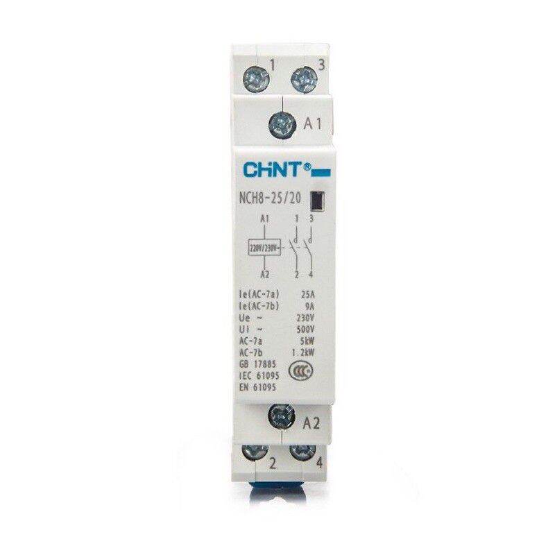 Khởi động từ , Contactor 1 pha Chint NCH8-25A/220v chính hãng