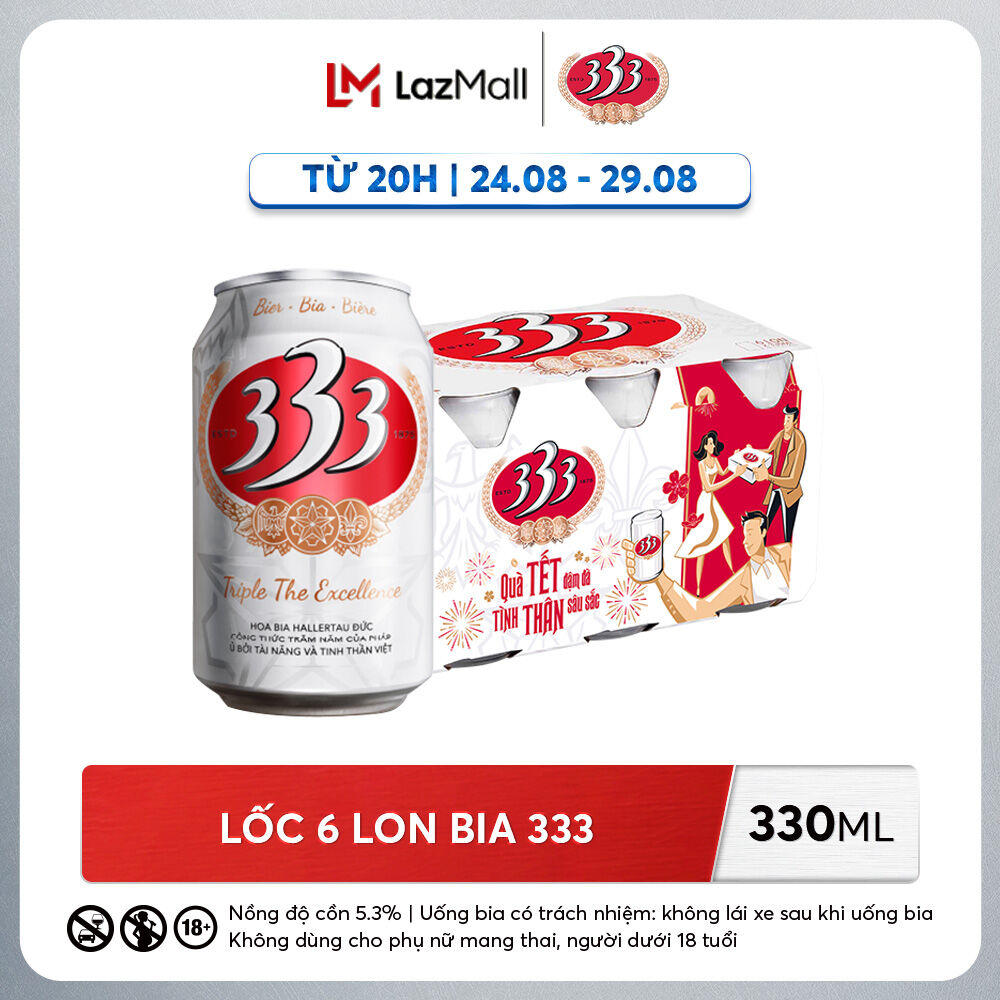 Lốc 6 - bia saigon 333 330ml