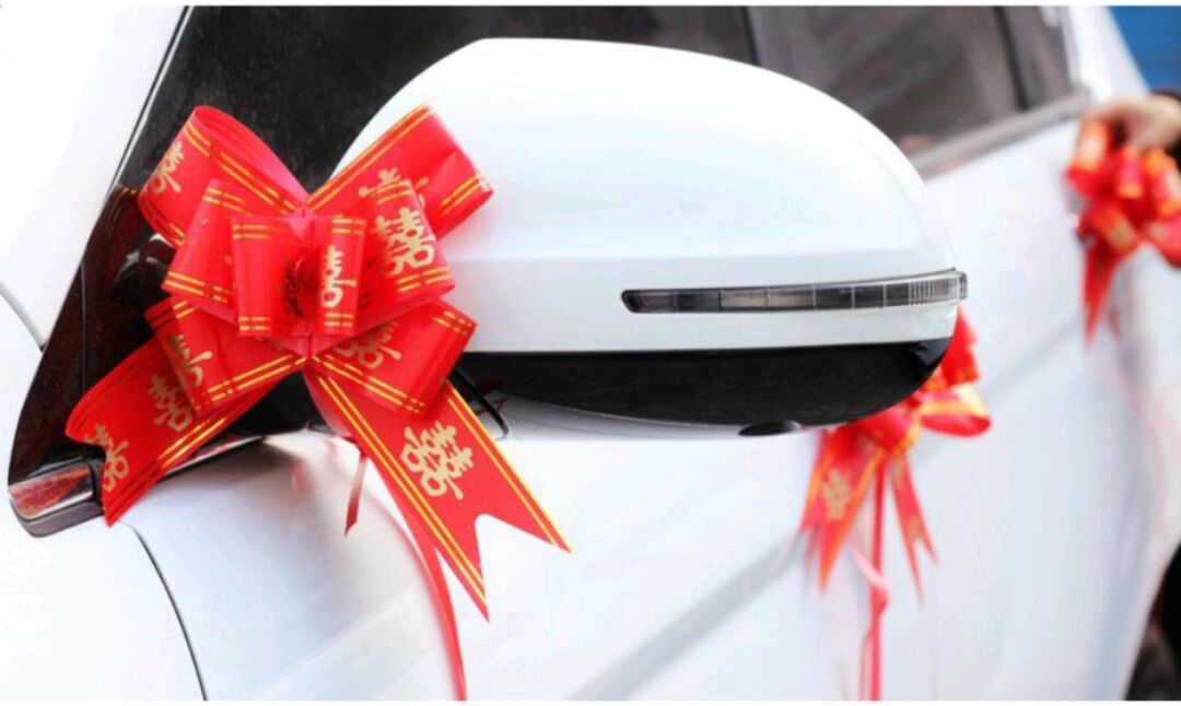Nơ rút loại 5cm trang trí xe hoa gói quà